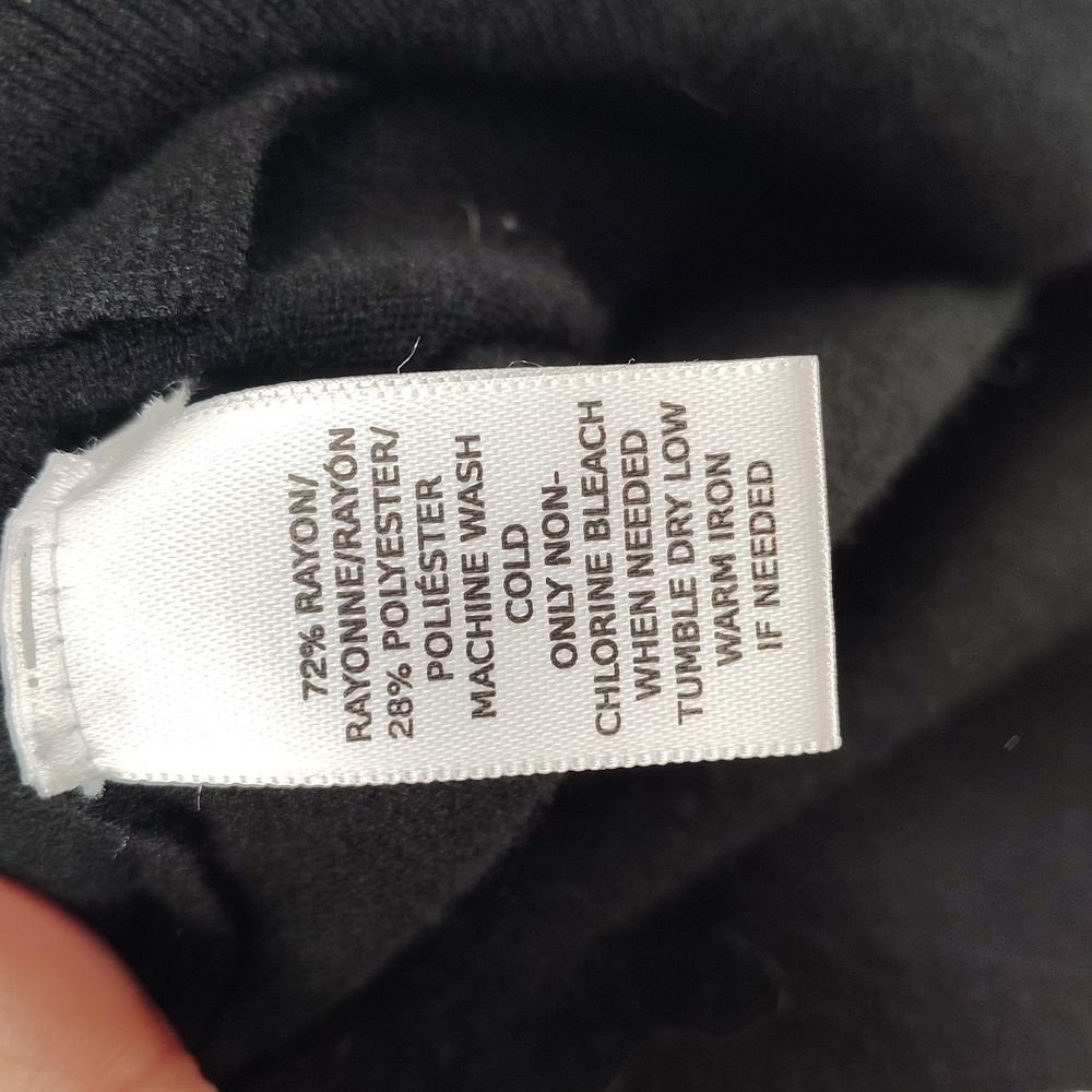 Loft Pullover Sweater Size Small Solid Black With… - image 6